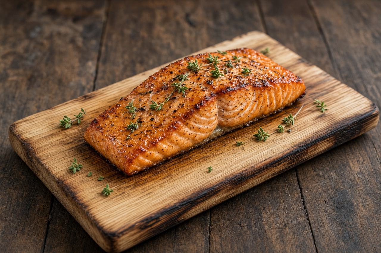 cedar plank salmon