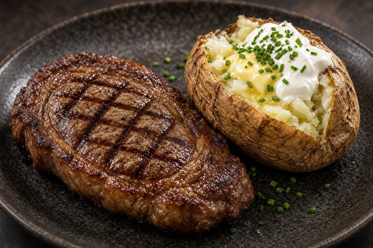 ribeye baked potato